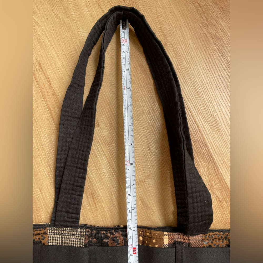 Donna Sharp Patchwork Shoulder Bag Purse Tan Gray… - image 8